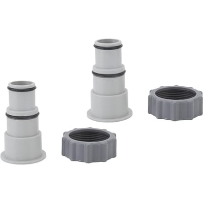 2 stuks Vervangende Slangadapter Plastic Zwembadaccessoires voor Pompen met Schroefdraad 1,5 inch 1,25 inch Slangen gray
