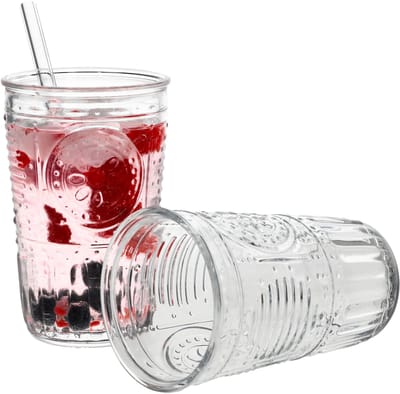 2-delige set Romantic Longdrinkglas helder 340 ml