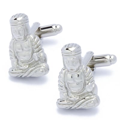 Manchetknopen - Buddha Zen Yoga Zilverkleurig