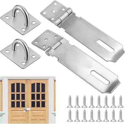 RVS Deurslot Hasp 5 Inch - Veiligheidsslot voor Kasten en Deuren, Robuust en Duurzaam, Ideaal voor Beveiliging en Bescherming