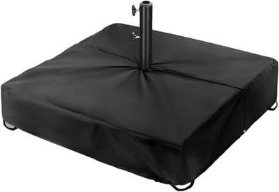Parasolvoet Hoes - Tuinmeubel Beschermhoes - Buitenmeubels Beschermen - Waterdicht en UV-bestendig - 76 x 76 cm - Zwart