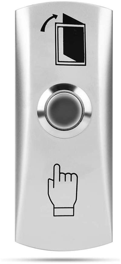 Deur Open Knop - Toegangsschakelaar - Toegangscontrole - Energiebesparend Ontwerp - 80 x 25 mm - Zilver