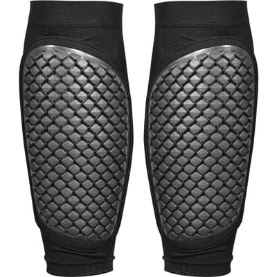 Protège-tibias Avivor pour Football Manches avec Protections Double Couche pour Enfants Jeunes Adultes Jeux de Football S noir