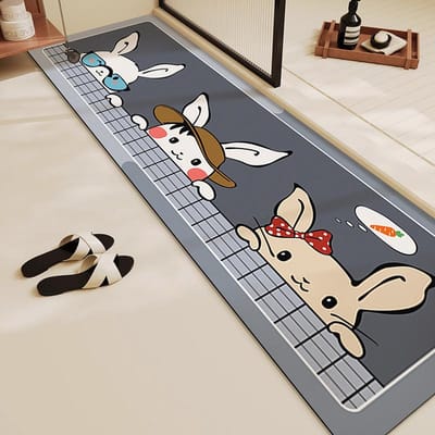 Tapis de salle de bain Fortement absorbant Tapis antidérapant Ménage Séchage rapide Sale et facile à entretenir Tapis de pied Tapis en terre de diatomées 40 * 60cm