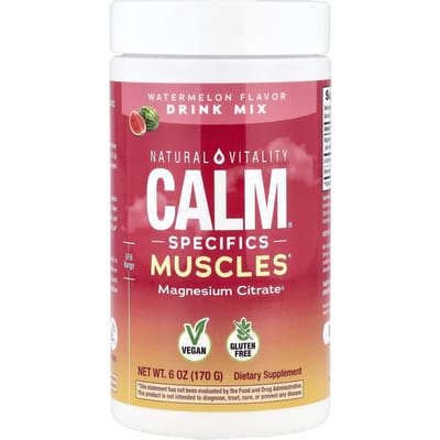 Natuurlijke vitaliteit, CALM® Specifics Muscles, magnesiumcitraat drinkmix, watermeloen, 170 ml (170 gr)