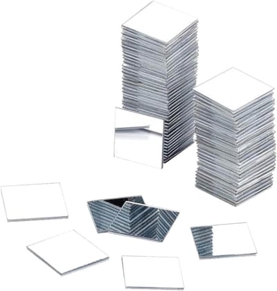 Set van 50 Zelfklevende Mini Spiegels, Vierkant 5 x 5 cm, Acryl Spiegels voor Creatieve Projecten, Decoratie voor Wand en Tafel, Ideaal voor Huishouding en Ambachten
