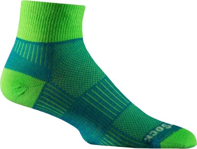 Wrightsock Coolmesh Quarter - Blauw/Groen - 34-37