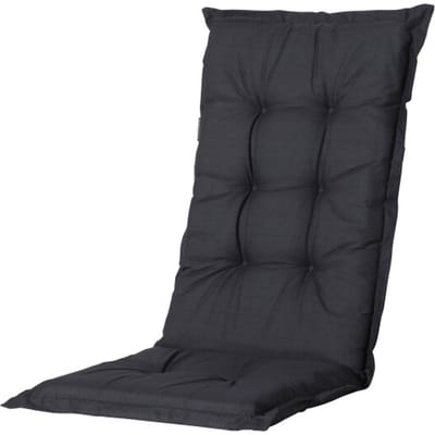 Madison tuinkussens hoge rug basic black 123x50 antraciet