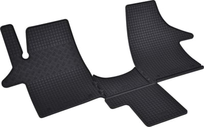 Automatten voor Volkswagen T5 en T6 Transporter, Caravelle, Multivan (2003-2019), 2-zits - 2-delig - Rubber