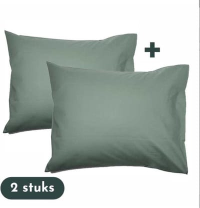 Zavelo Kussenslopen - Hotelkwaliteit - Set van 2 Stuks - Groen - 60x70cm - 100% Katoen - Hotelsluiting