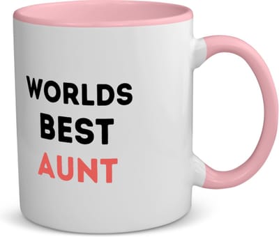 Akyol - worlds best aunt koffiemok - theemok - roze - Tante - de beste tante - verjaardagscadeau - verjaardag - cadeau - cadeautje voor tante - tante artikelen - kado - geschenk - gift - 350 ML inhoud
