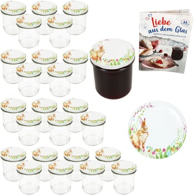 25-delige set weckpot 350 ml TO 82 Osterfreude deksel incl. receptenboekje