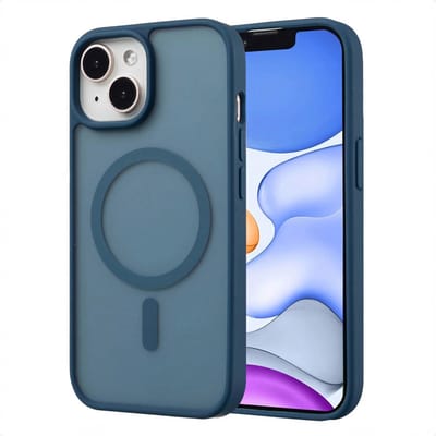 imoshion Hoesje - Geschikt voor iPhone 15 - Color Guard Backcover geschikt voor MagSafe - Donkerblauw