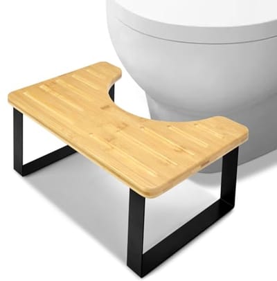 Houten toiletkruk voor volwassenen en kinderen - Bamboe opstapkruk, anti-verstopping, gezonde zithouding