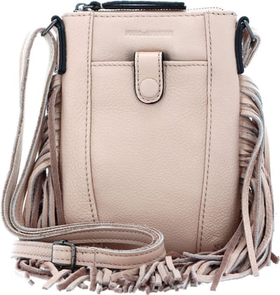 FREDsBRUDER Leren Schoudertas Telefoontasje Fringes Collection Malila Bag Cream Beige