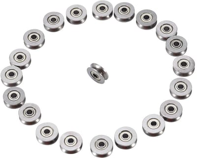 Dailygoody - Miniatuur V-Groef Lager - 20Pcs - Duurzaam carbon staal - 3x12x4mm - Voor lineaire rails - Hoge kwaliteit - Efficiëntie