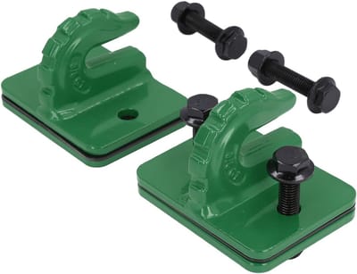 Tractor Bucket Haken - Laadbak Klemmen - Vracht Zekeren - Roestbestendig Staal - 2 Stuks - Groen