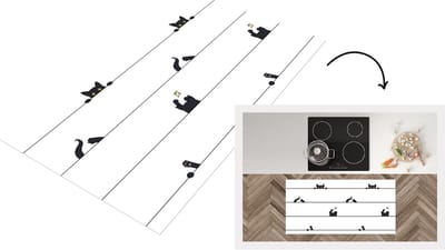 Keukenloper - Loper keuken - Kat - Patronen - Muis - 120x60 cm - Keukenloper vinyl