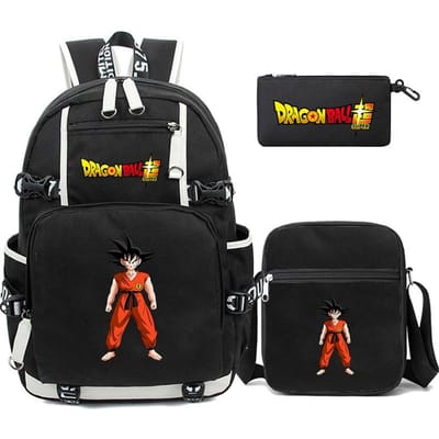 3 stuks/set Anime Dragon Ball Laptop Rugzak Unisex Rugzak met Lunch Handtas voor Meisje Jongen Tiener Schooltas Mannen Vrouwen Vrijetijdstas Rugzak Mochila