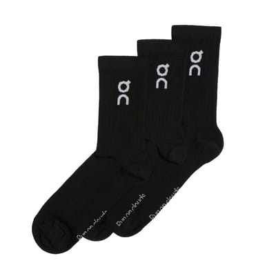On Logo Sock Crew Sokken Unisex - Zwart - Maat 35 - 38 - Katoen
