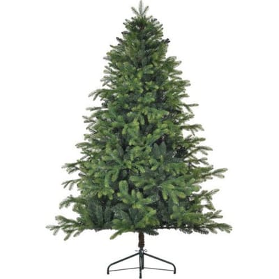 Sapin de Noël artificiel - MUVOE - 183 cm (Ø122 cm) - 1700 pointes - branches ignifugées - support métallique vert