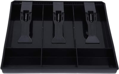 Geldlade - Kassa Lade - Geld Beheer - 3 Biljetten 3 Munten - 24.5 x 24.5 cm - Zwart