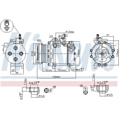 Compressor airconditioning NISSENS 89349