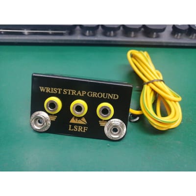 L-vormige Antistatische Socket Ring Aardingsconnector met Aansluitkabel voor ESD Polsband Aarding