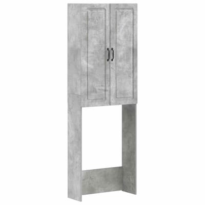 vidaXL - Toiletkast - UTRECHT - Betongrijs - 66 - x - 25,5 - x - 190 - cm - Bewerkt - hout