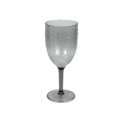 Glas wijn kunststof transparant grijs ø8x19,6cm