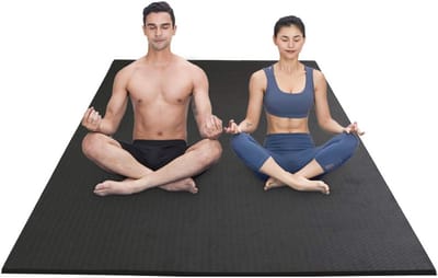 Grote Fitnessmat 200x130cm - 15mm Dikke Yogamat voor Thuis Gym & Yoga