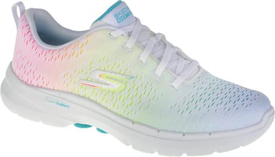 Skechers Go Walk 6 - Vibrant Energy 124520-WMLT, Vrouwen, Wit, Sneakers,Sportschoenen, maat: 35