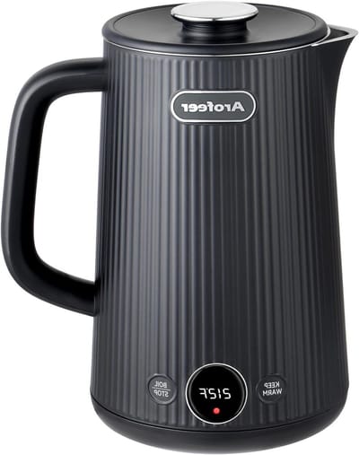 Elektrisch Waterkoker - Waterkoker met Temperatuurregeling - Thee en Koffie Zetten - Real-time Temperatuurweergave - 1.7 Liter - Zwart