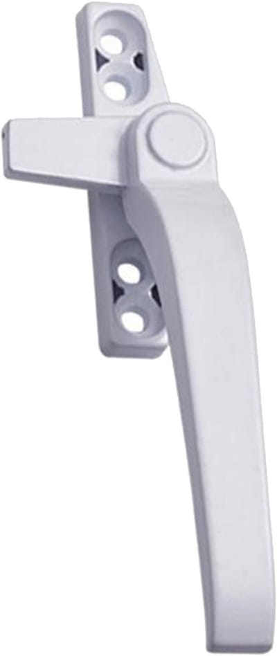 Universele Vervangingsraamhandgreep voor Links/Rechts - Aluminium Handgrepen met Slot voor Dubbel Glas en Beveiliging van Raam en Deur - Wit Links