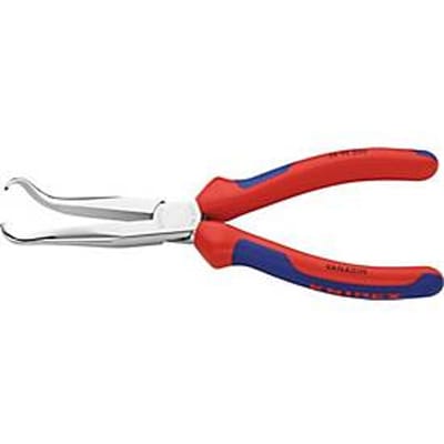 Knipex 38 95 200 Platte rondbektang Elektronica en fijnmechanica 45° gebogen Vanadium elektrostaal 200 mm