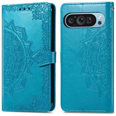 imoshion Hoesje - Geschikt voor Google Pixel 9 / 9 Pro - Mandala Bookcase - Turquoise