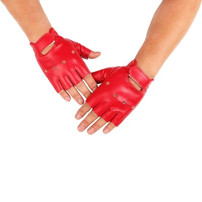 Gants de Danse Demi-Doigts pour Hommes Demi-Doigts Fitness Toutes Saisons Respirants Doux Confortables et Tendance Version Coréenne Gants de Danse One Size