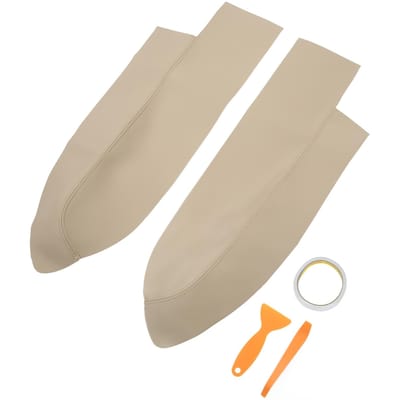 1 Paar Bekleding Armleuning Voorportierpaneel Microvezel Leer Auto Interieur Accessoires Vervanging voor beige
