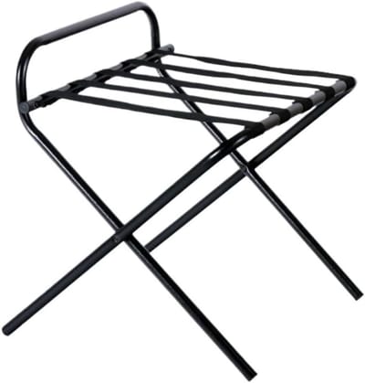 Bagagerek - Kofferstandaard - Reizen & Logeren - Opvouwbaar & Stevig - 60x50x63.5cm - Zwart