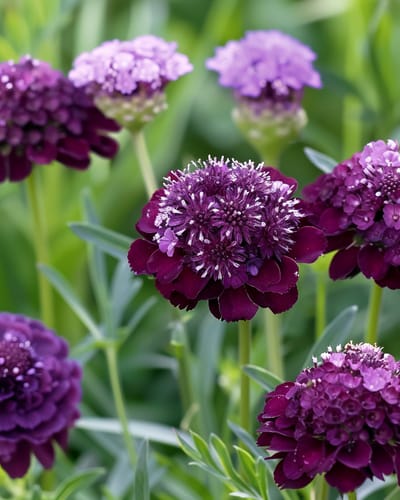 2 sets - Duifkruid Zaden Diep Donkerpaars Scabiosa Atropurpurea Eenjarig