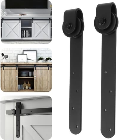 Dailygoods- Schuifdeursysteem Mini Barn Deur - Schuifdeur Hardware Kit - Stille/Soepel Beweging - Eenvoudig Te Installeren - Amerikaanse Stijl - Hoogwaardige Materialen