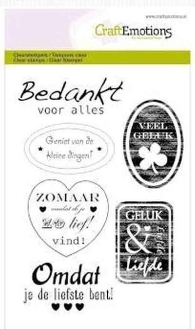 CraftEmotions - clearstamps A6 - tekst labels divers (NL)