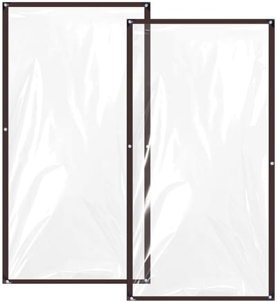 Dailygoods- Afdekzeil Transparant - Afdekhoes - Robuust PE - 2 m x 1 m - Waterdicht - Bescherming tegen Regen/Sneeuw/Wind - Tuinzeil