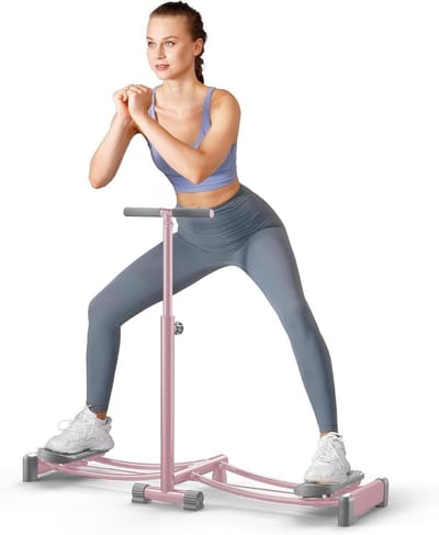 Skimachine - Skitrainer - Bekkenbodem Training - Versterkt Heupen Benen - 60 x 60 x 120 cm - Roze