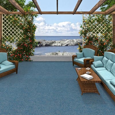 Kunstgras met noppen - Grastapijt Kunsttapijt - Balkon Decoratie - Drainage functie - 13 Maten - Blauw