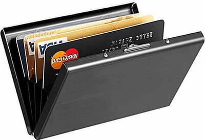 RVS Pasjeshouder Met Anti RFID I Creditcardhouder I Pasjes Houder - Wallet I Roestvrijstaal I Portemonnee I Zwart