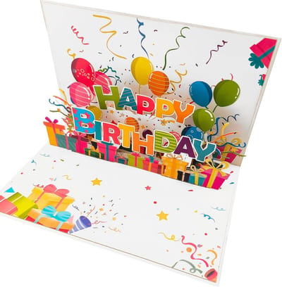 Pop-up Greeting Cards - 3D Pop Up Card - Happy Birthday - Verjaardagskaart met Envelop - Voor Vrouwen Mannen Beste Vrienden Kinderen Moeders Vaders Echtgenoten