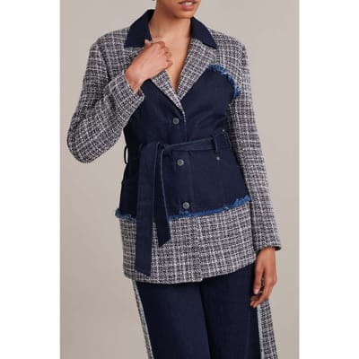 Anne Fontaine Kyle Veste Dark Navy Size: 40 | Blazers Outlet | Dames | Grijs