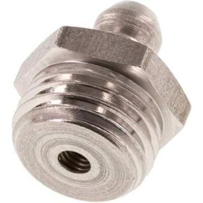 Rechte Smeernippel RVS R 1/4 Inch DIN 71412