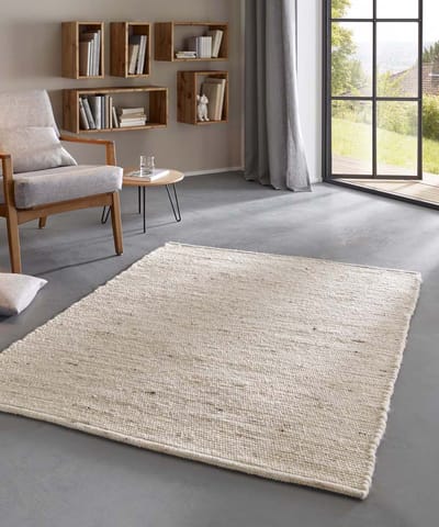 Wollen vloerkleed - Bokn crème/beige 120x170